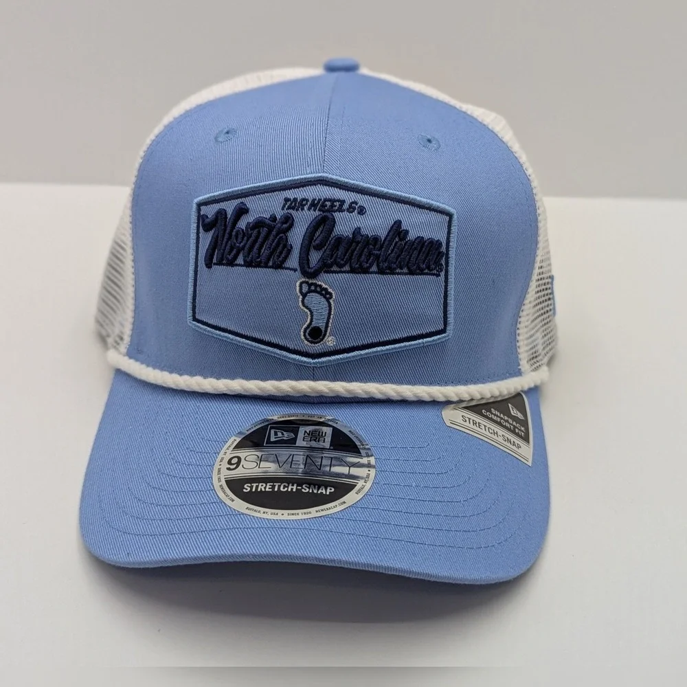 New Era UNC‎ Tar Heels North Carolina 9SEVENTY Snap Back Trucker Hat Blue White